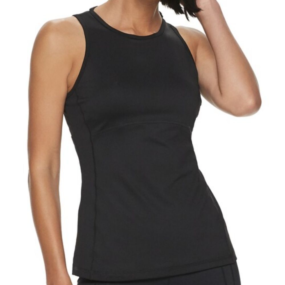 FILA Sport Women's Strappy Tank Built-in Bra XS Blk - Picture 2 of 7